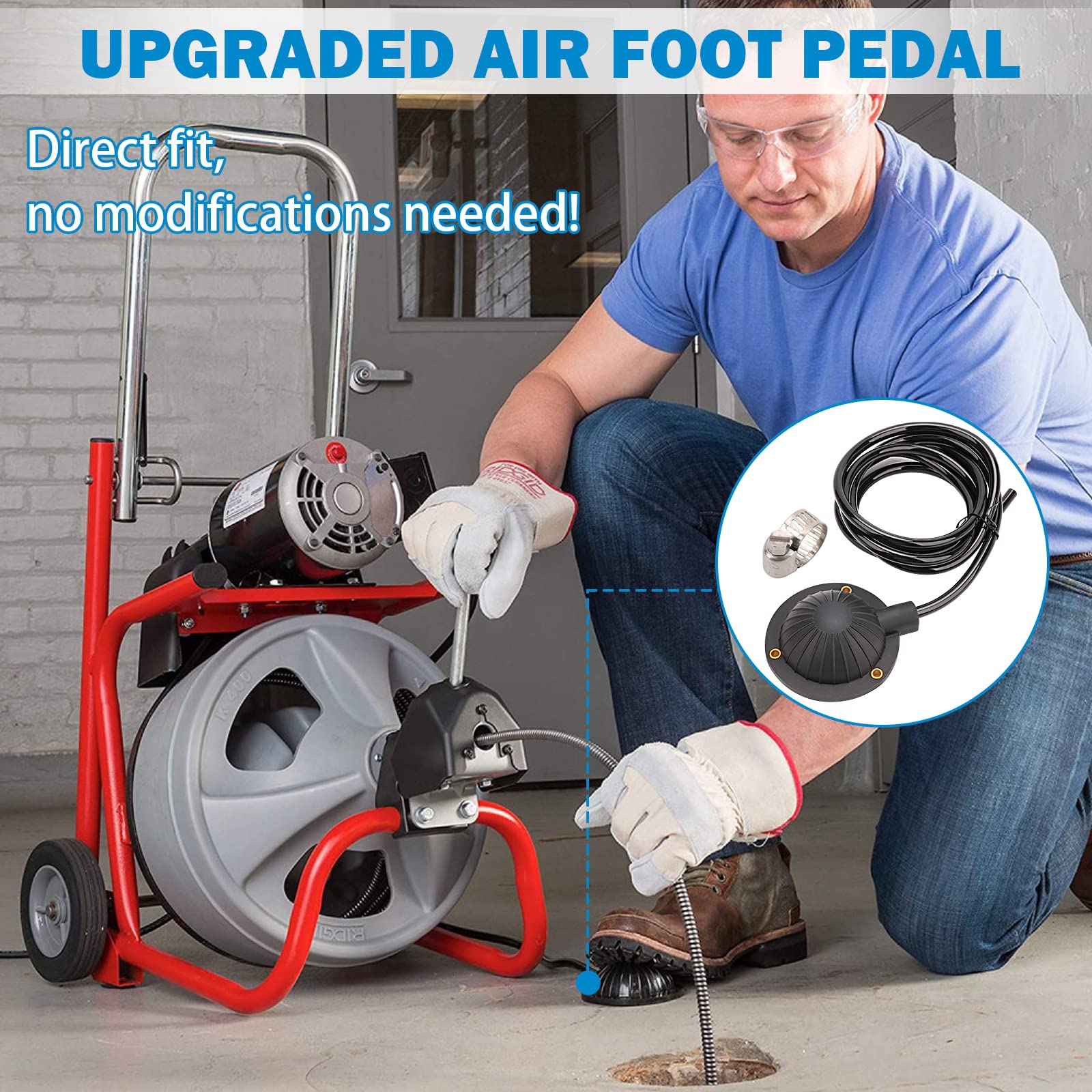 FEITON Air Foot Pedal hose connection detail for quick setup.