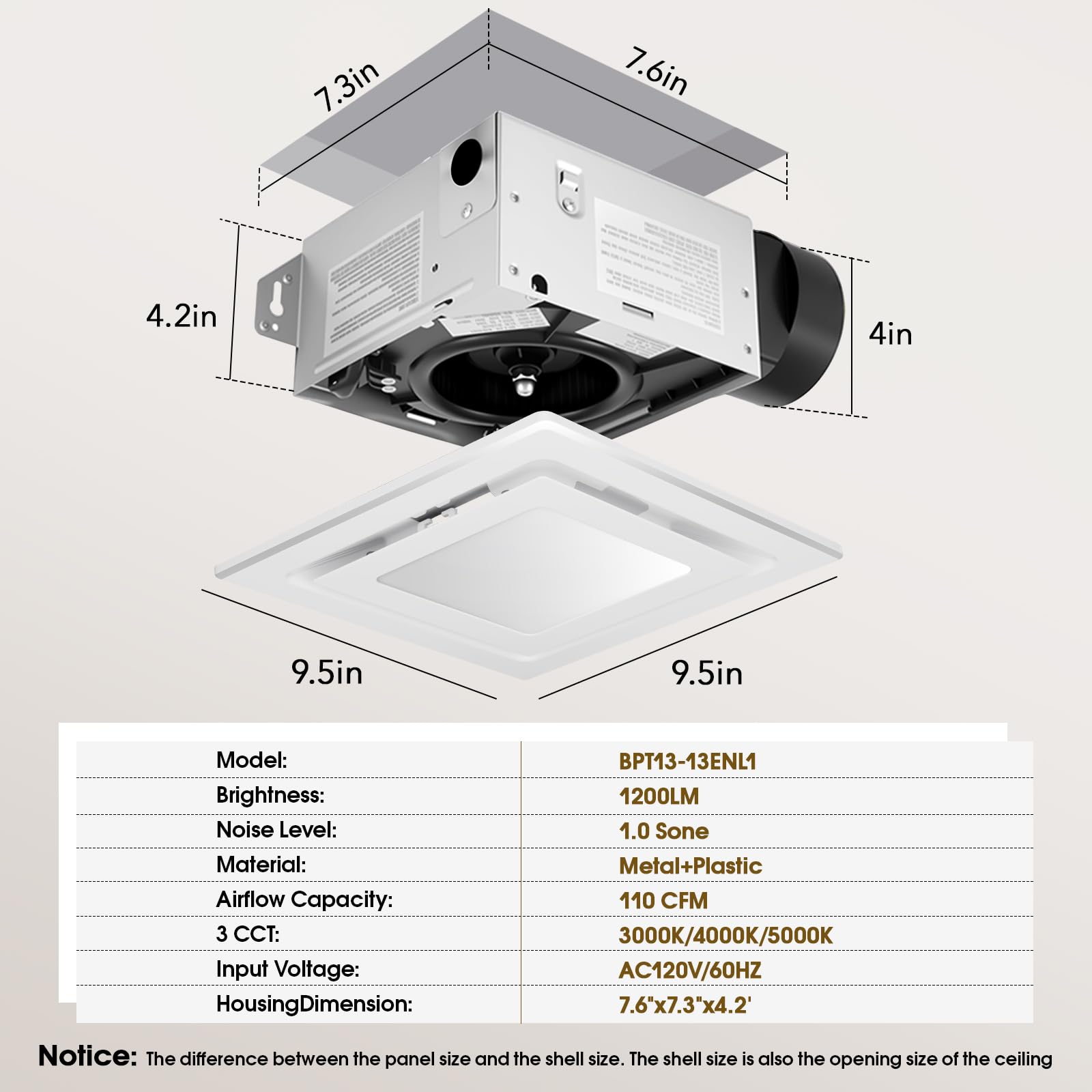 FEITON backflow damper reduces odors in the exhaust path