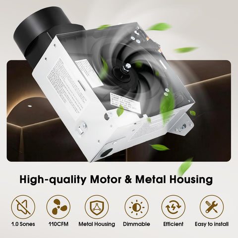 FEITON ceiling mount installation diagram with 4-inch duct