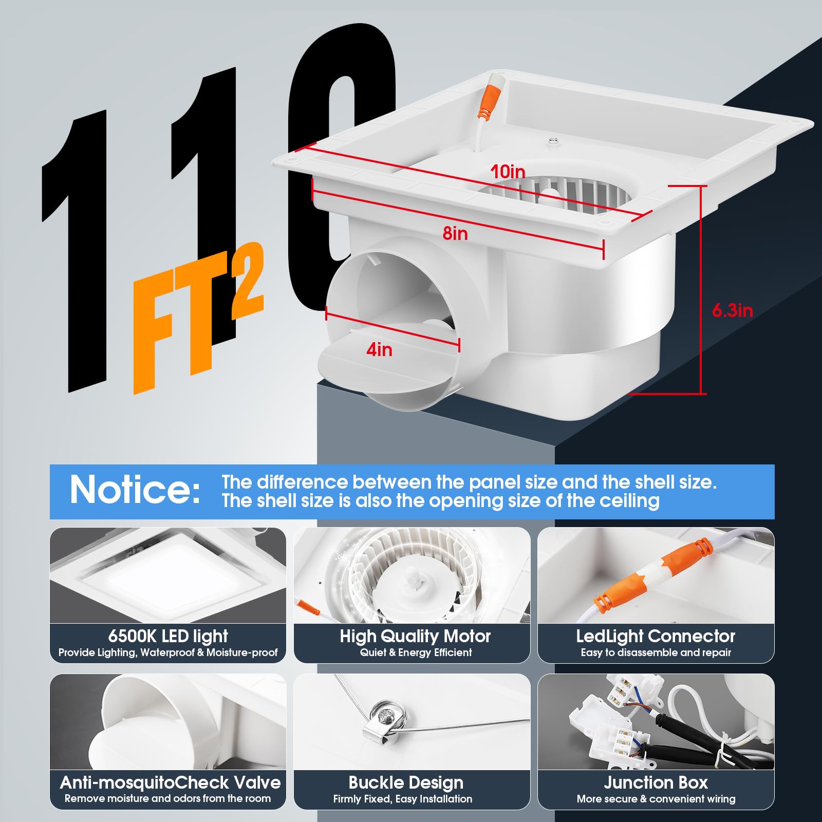 FEITON copper motor housing, durable construction for long life.