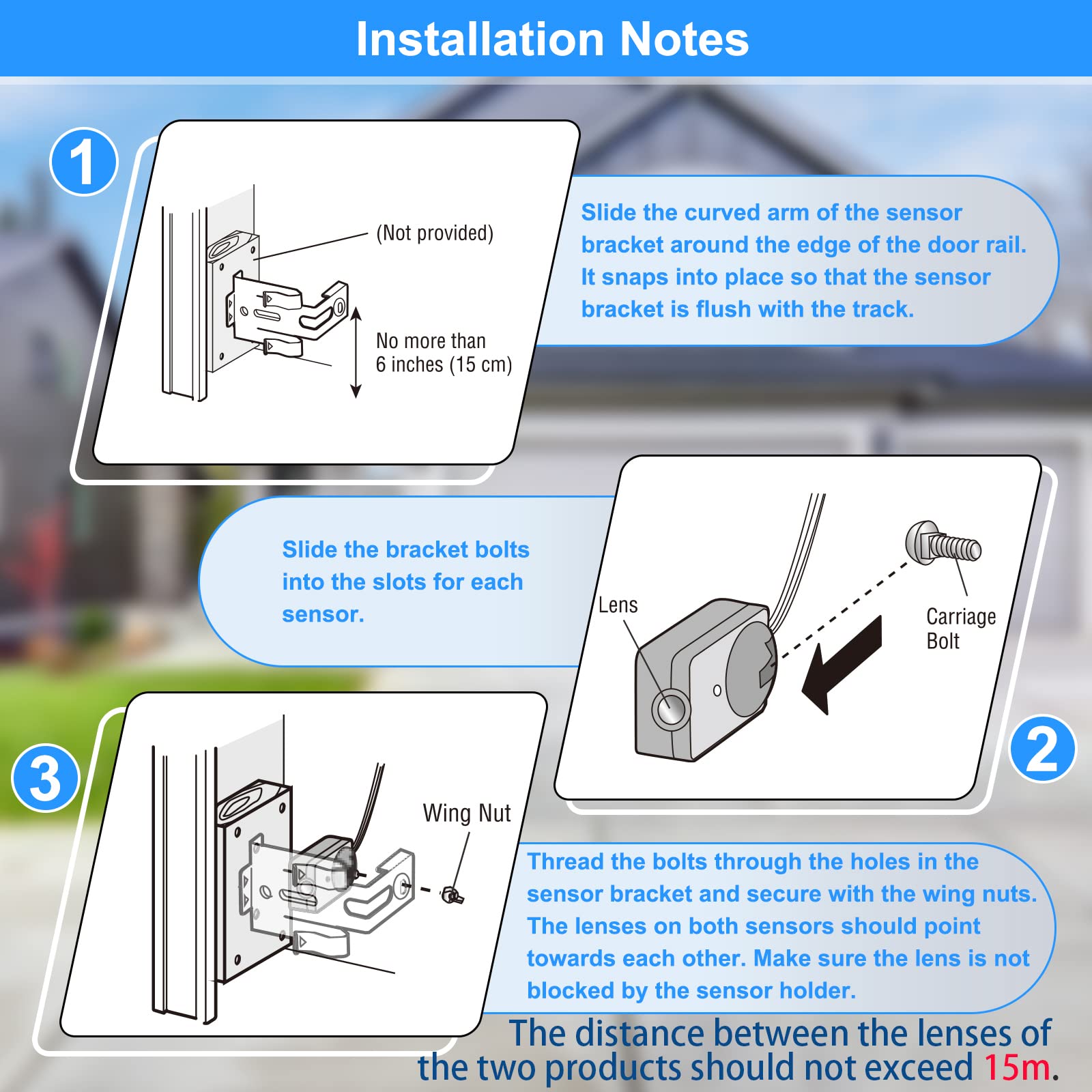 FEITON door kit includes hardware and instructions for quick setup