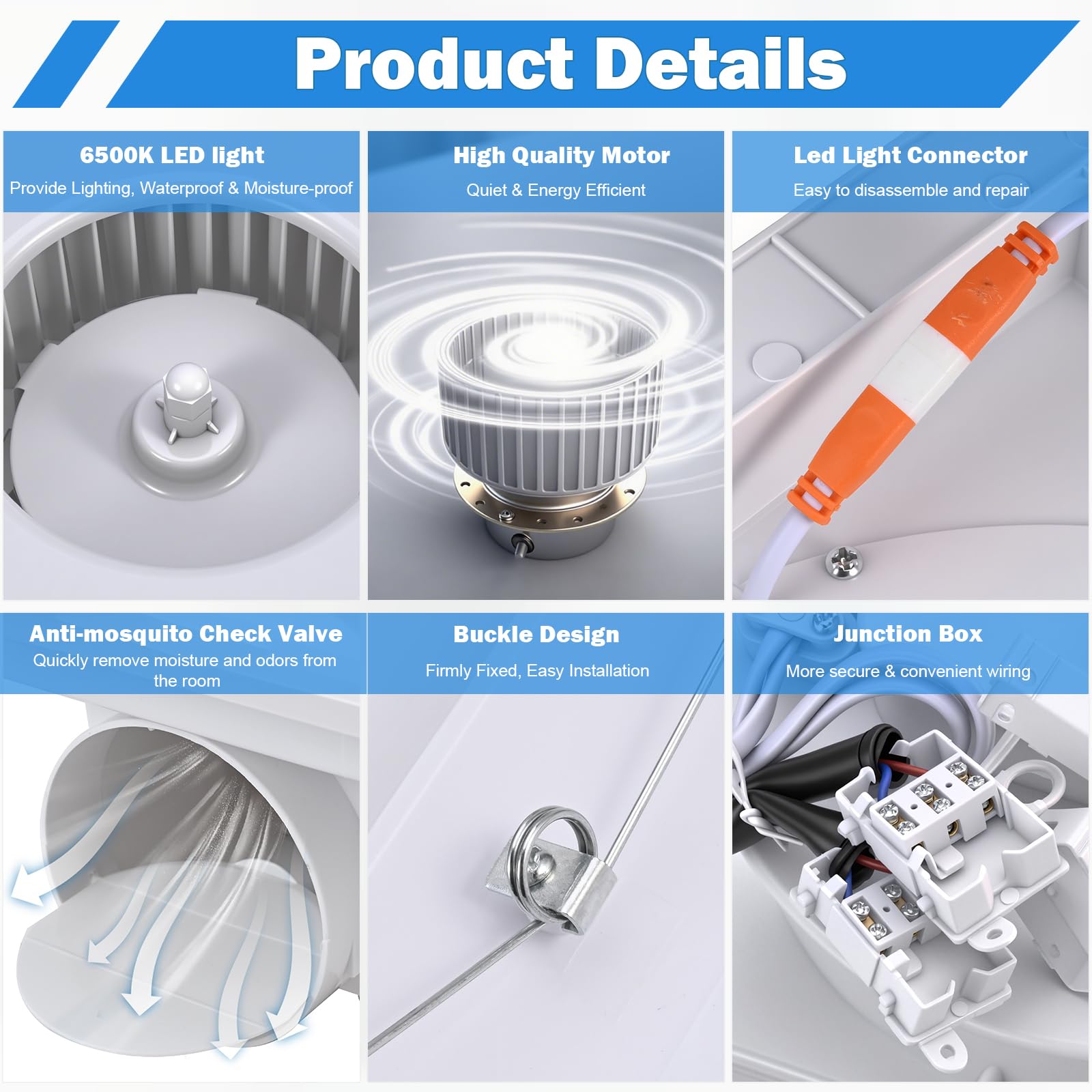 FEITON LED light 6000K 15W providing clear cool-white illumination