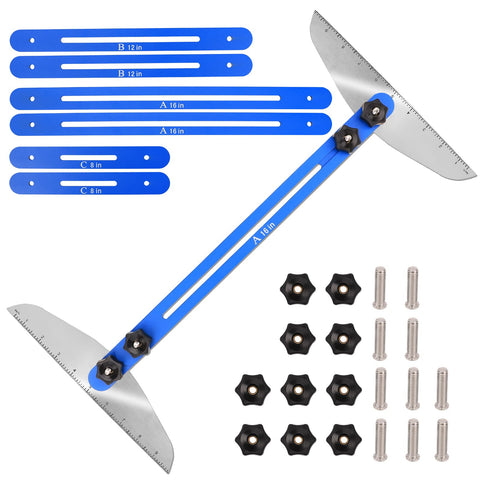 FEITON stair tread template tool front view for precise layout planning