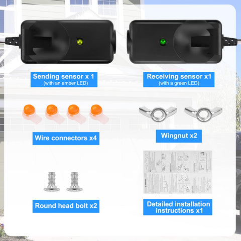 FEITON 50 cm sensor wire supports easy installation near the opener.