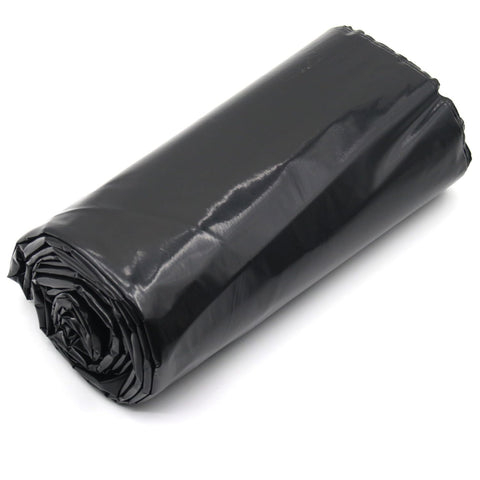 Feitore 4 Mil black plastic sheeting used as weed barrier to reduce weed growth