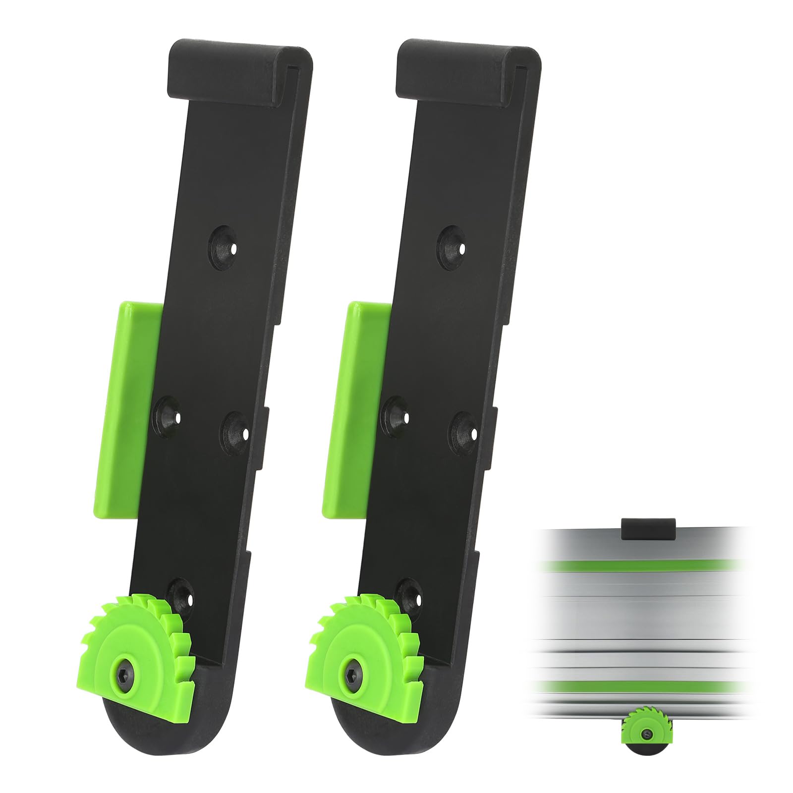 Feiyagoo Track Rack mount with two-pack setup keeps guide rails organized and accessible.