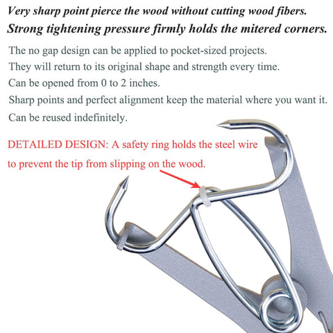 Feiyang miter clamps securing a picture frame securely.