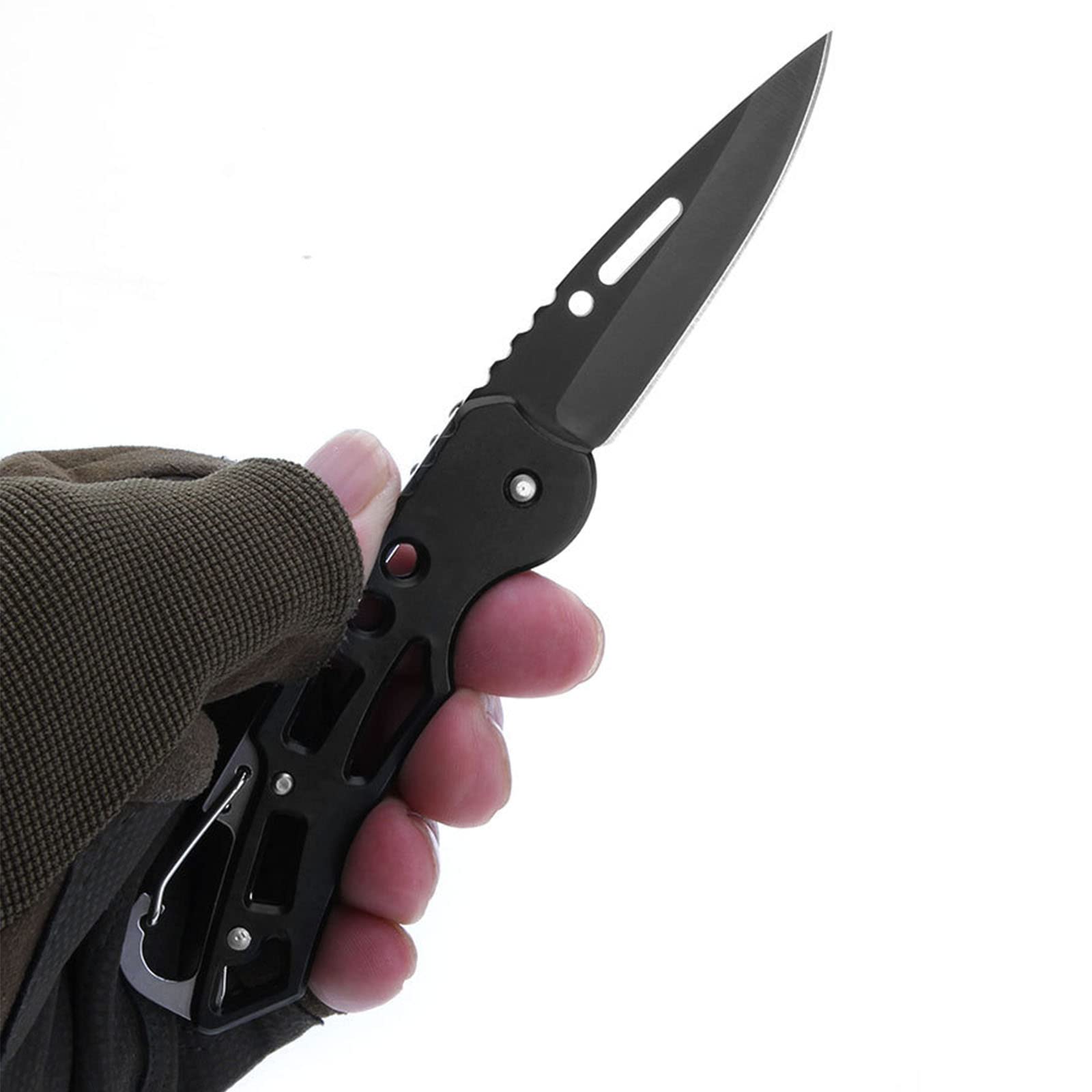 FEIZII EDC knife attached to a keychain for easy access.