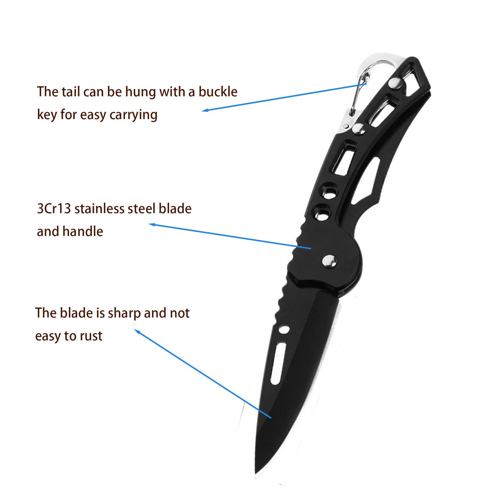 FEIZII stainless steel blade offers durability in a compact design.