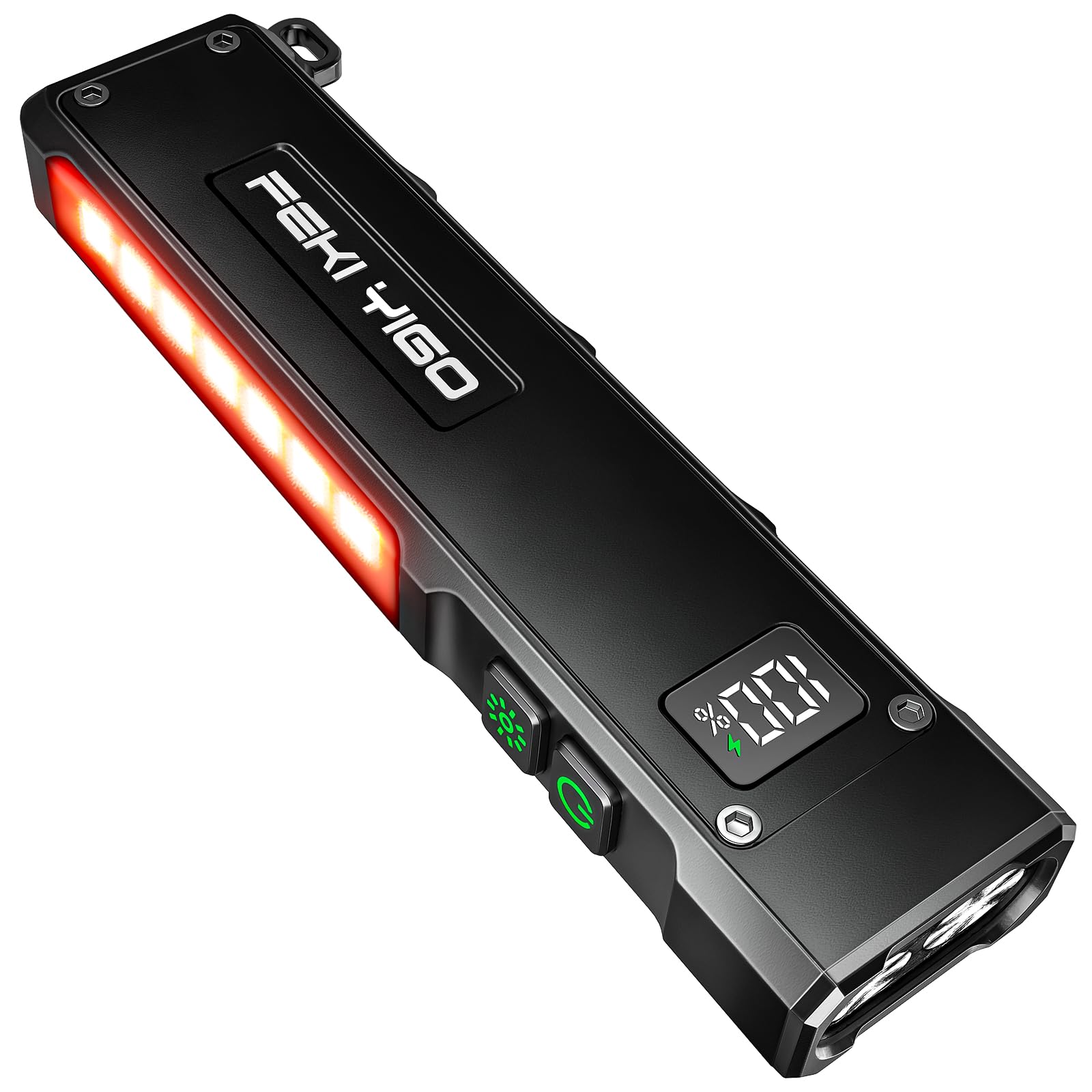 Feki Yigo flat EDC flashlight with ultra-slim pocket design for easy carry.