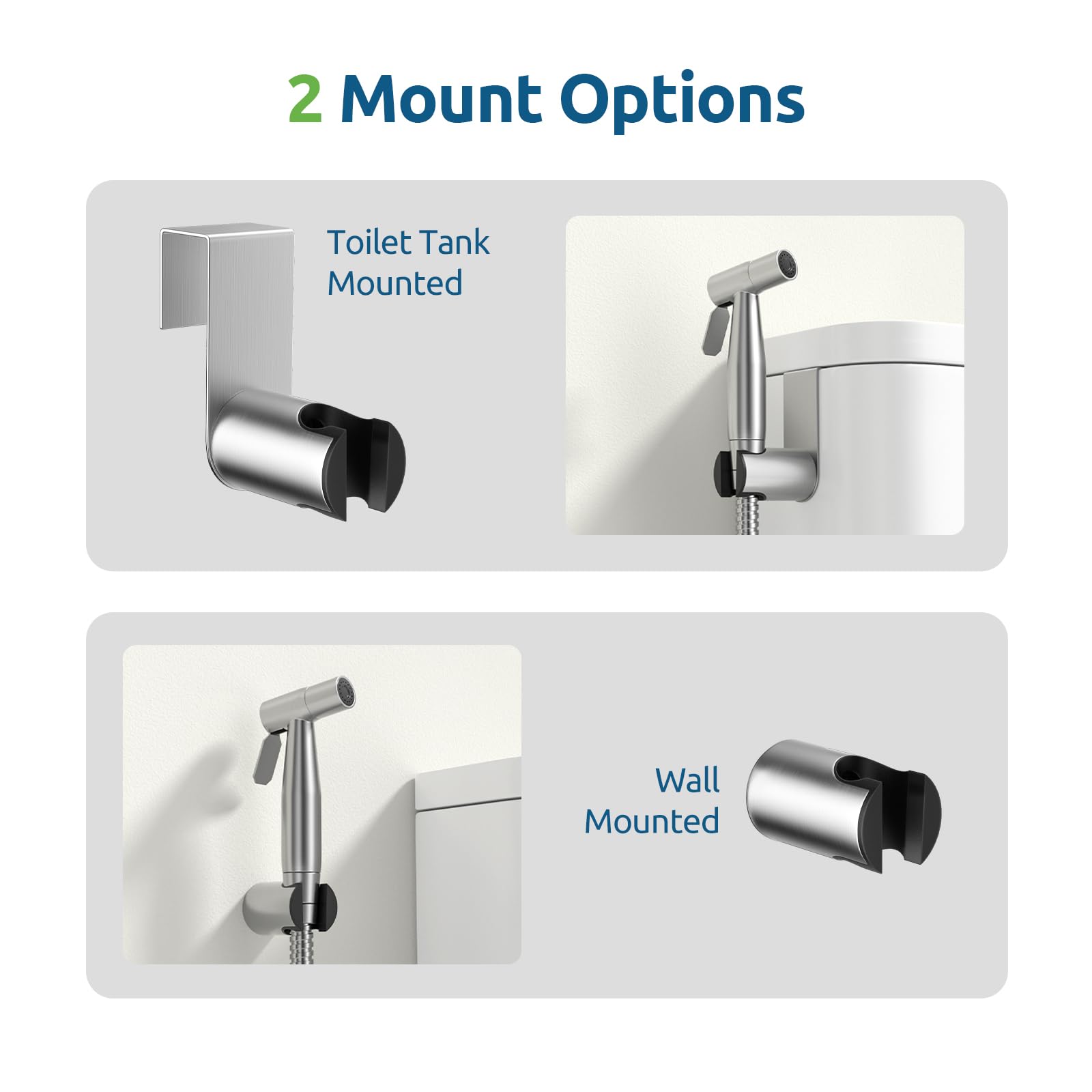 Fekivasy toilet bidet sprayer dual jet and soft spray modes for versatile cleaning