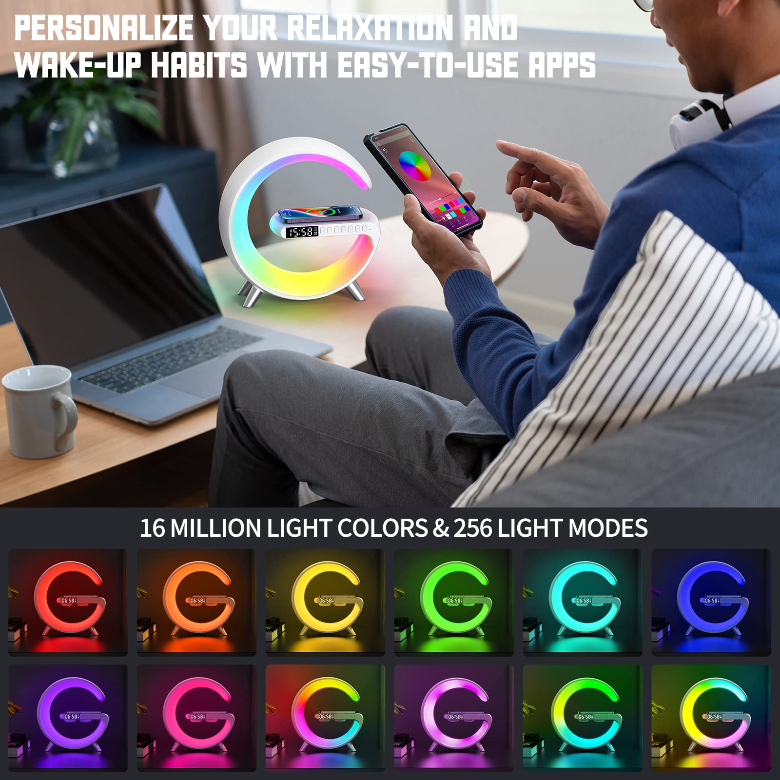 Feknnedm built-in alarm clock helps with gentle wake ups.