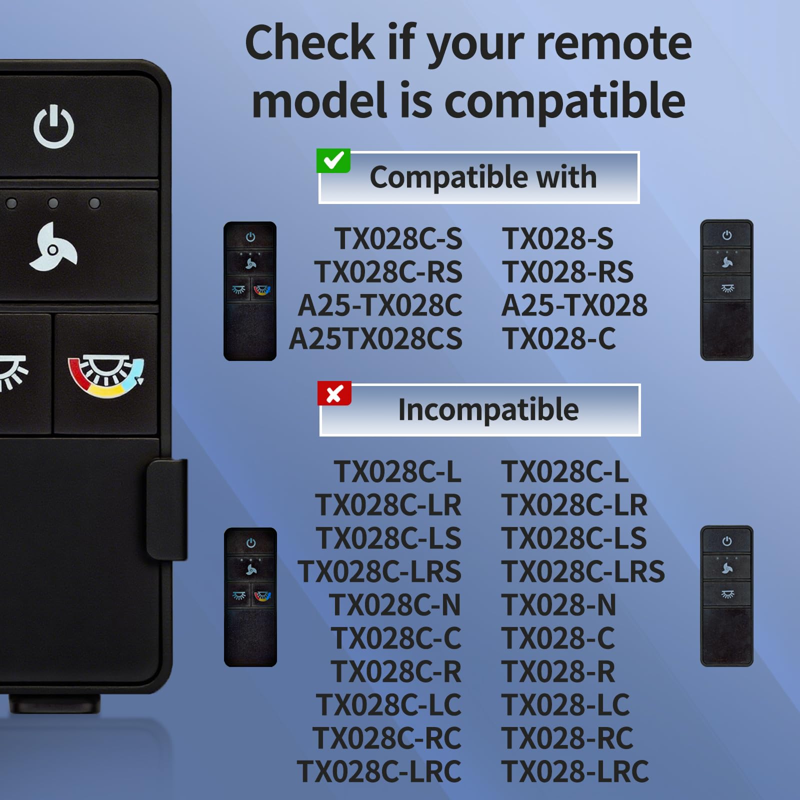 FEKOTS TX028C-S remote kit includes mounting bracket and screws for installation