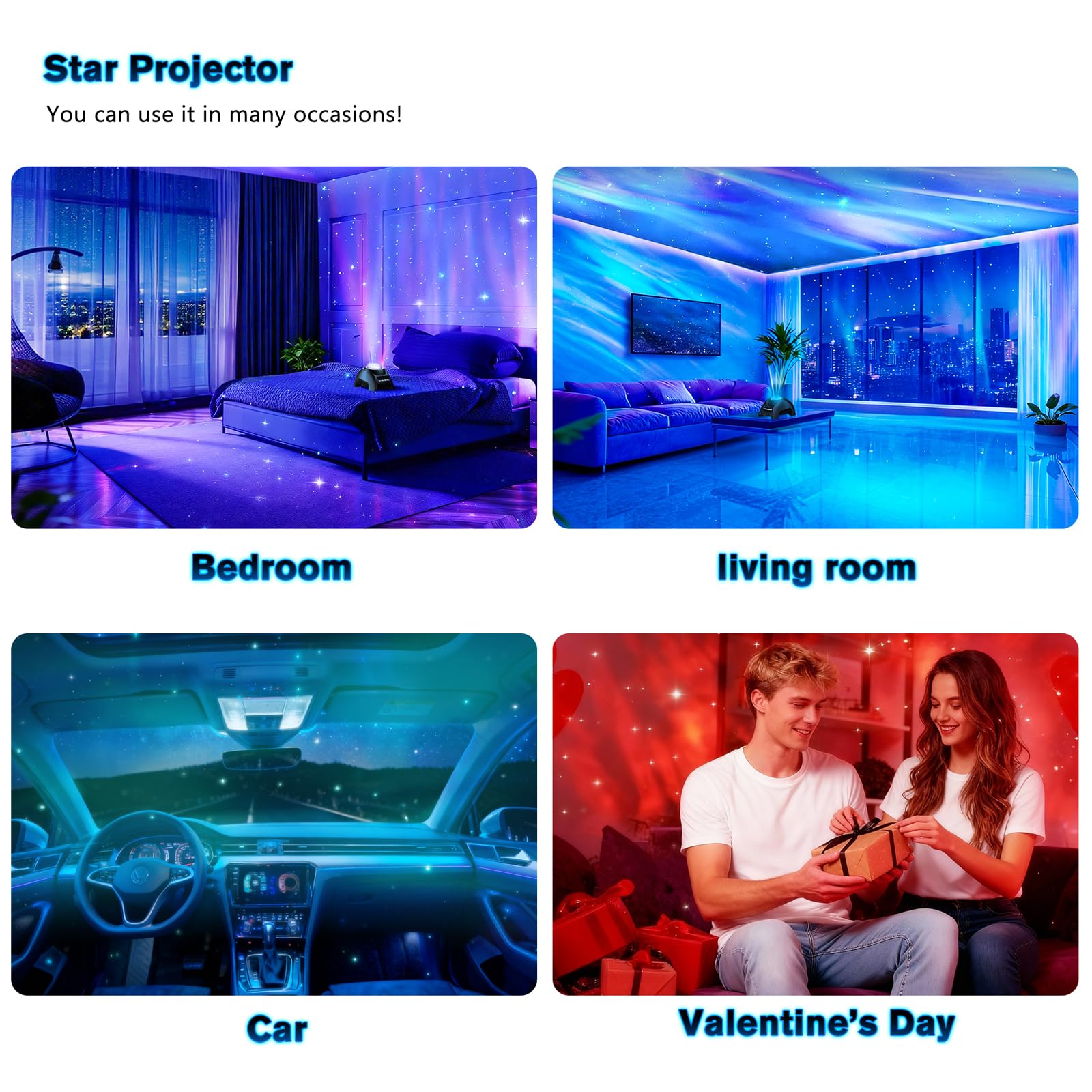 FEKTIK Northern Galaxy Projector festive setup ideal for holidays