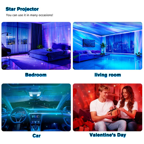 FEKTIK Northern Galaxy Projector festive setup ideal for holidays