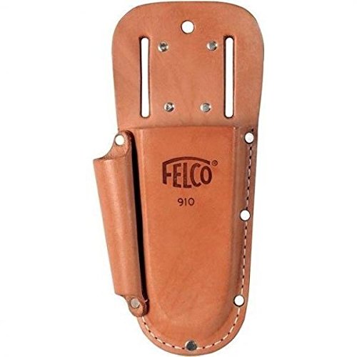FELCO 910+ leather holster with extra slot for convenient pruning tool storage