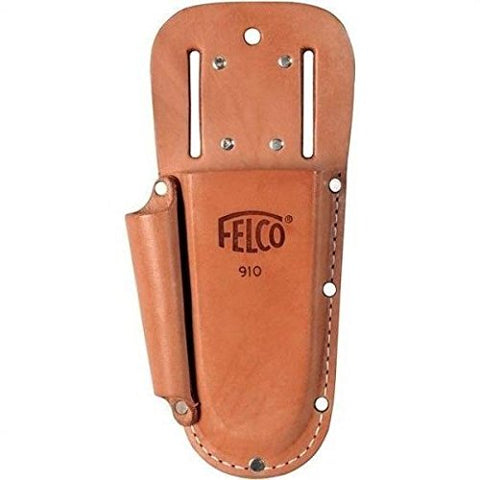 FELCO 910+ leather holster with extra slot for convenient pruning tool storage