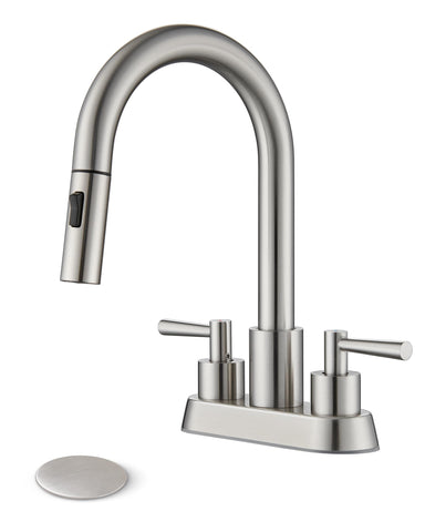 FELIXBATH bathroom faucet with pull-out sprayer for flexible rinsing and thorough cleaning