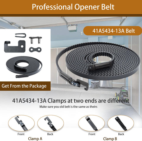 Felizshop 41A5434-13A drive belt installation steps shown.