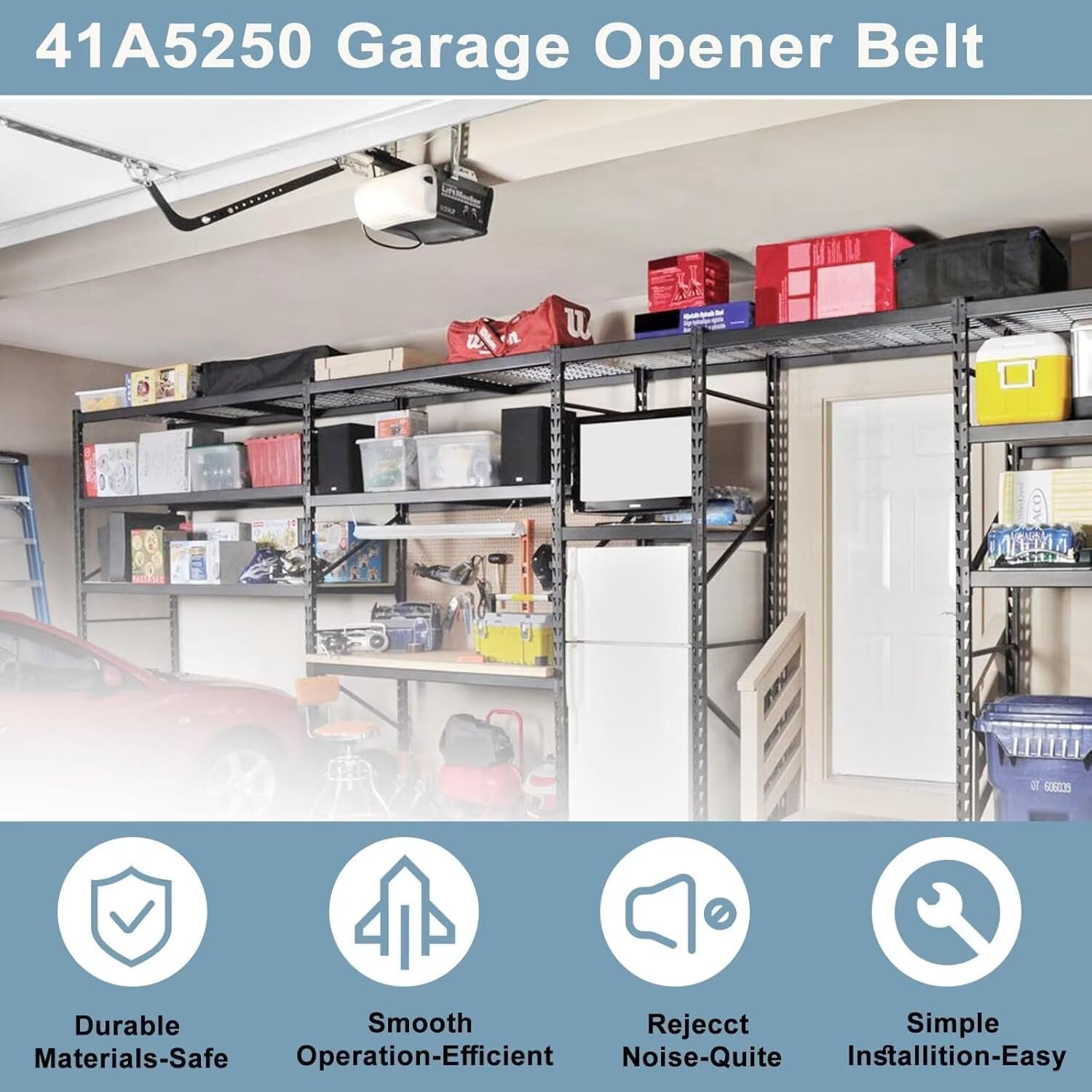 Felizshop belt reduces garage noise for a calmer home environment.