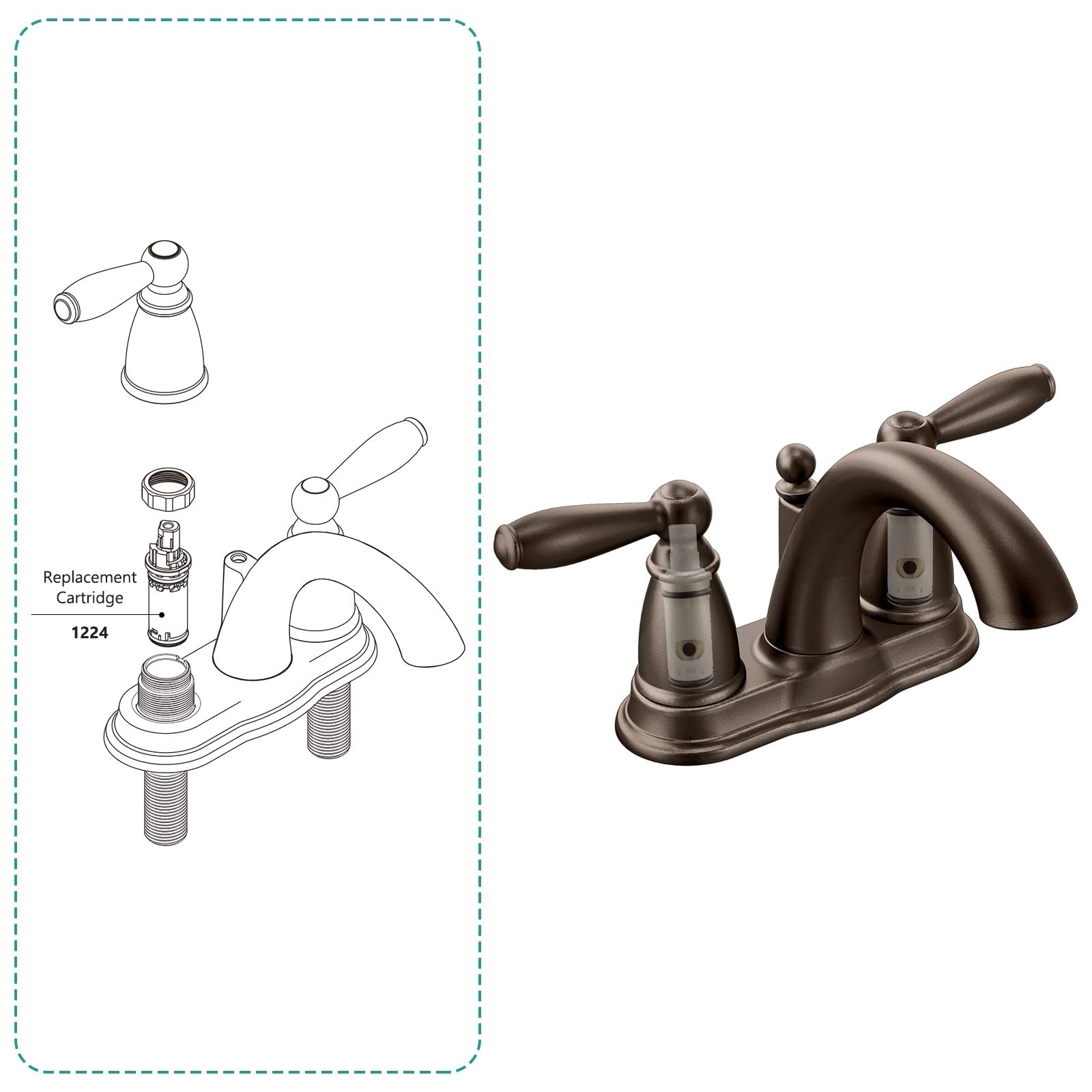 FEMAR durable metal and plastic cartridge construction supports long-lasting faucet performance.