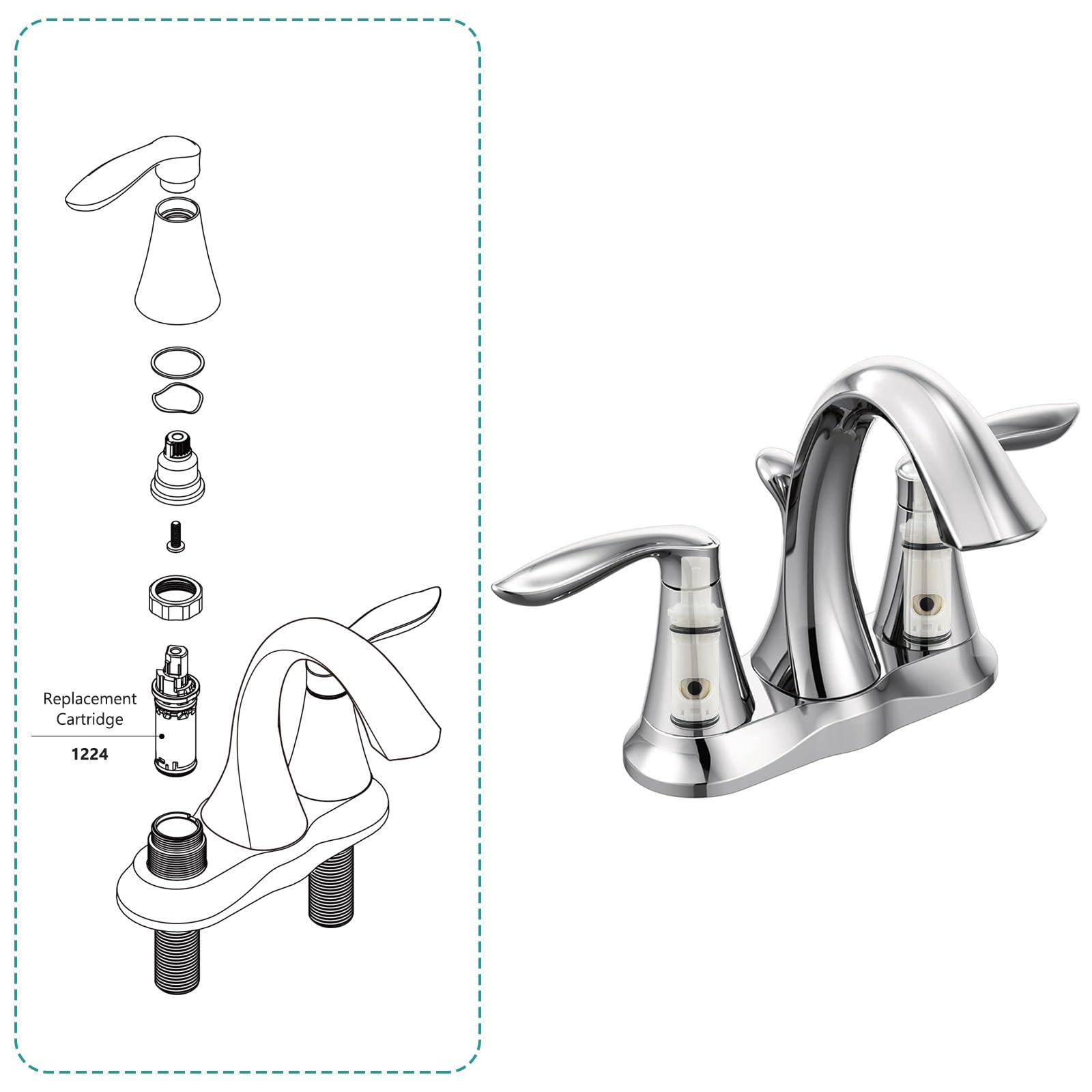 FEMAR faucet repair kit helps address leaks in tubs and showers.