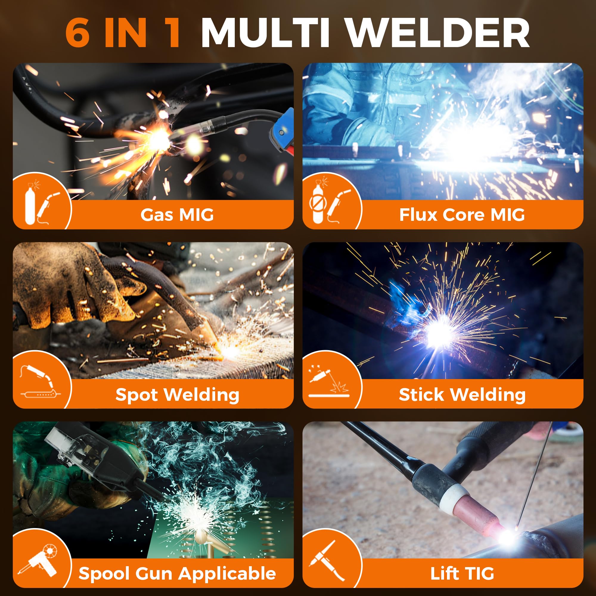 FEMEROL 250A MIG welder control display shows power and wire speed.