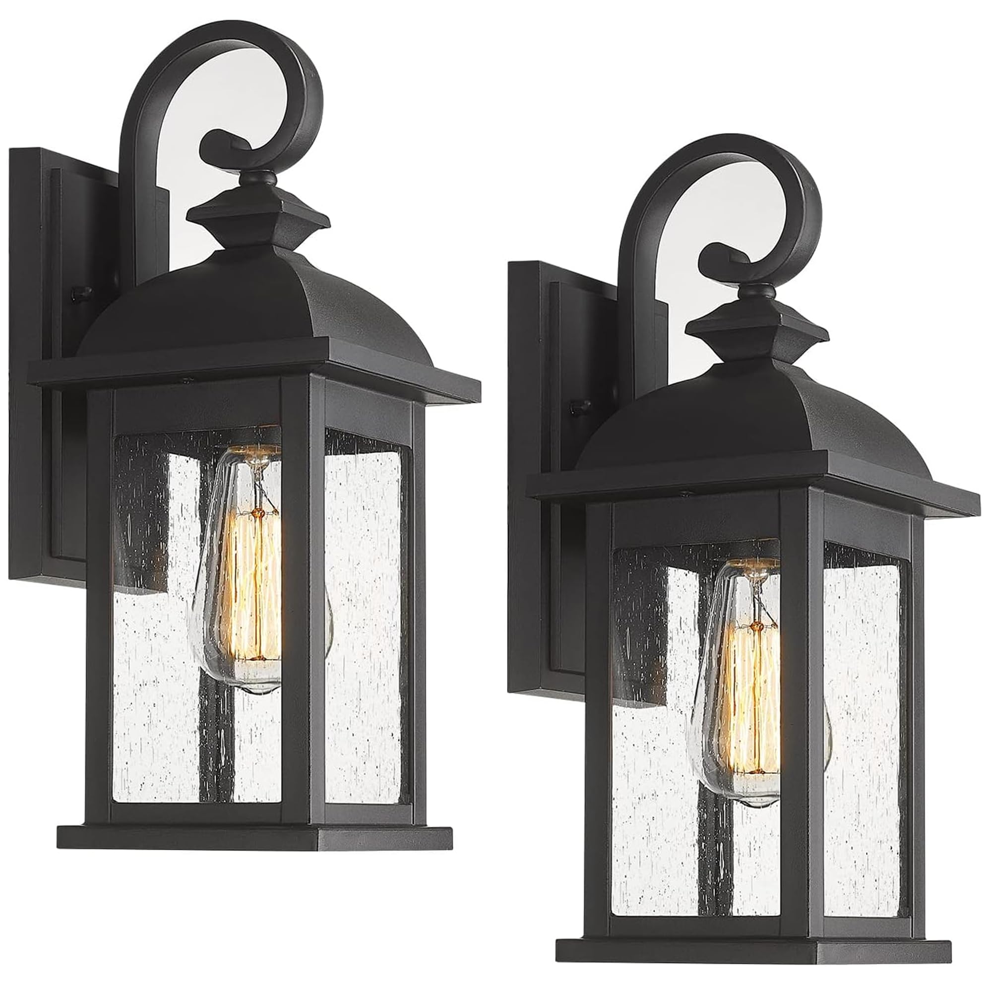 FEMILA exterior wall sconce with seeded glass for porch ambiance