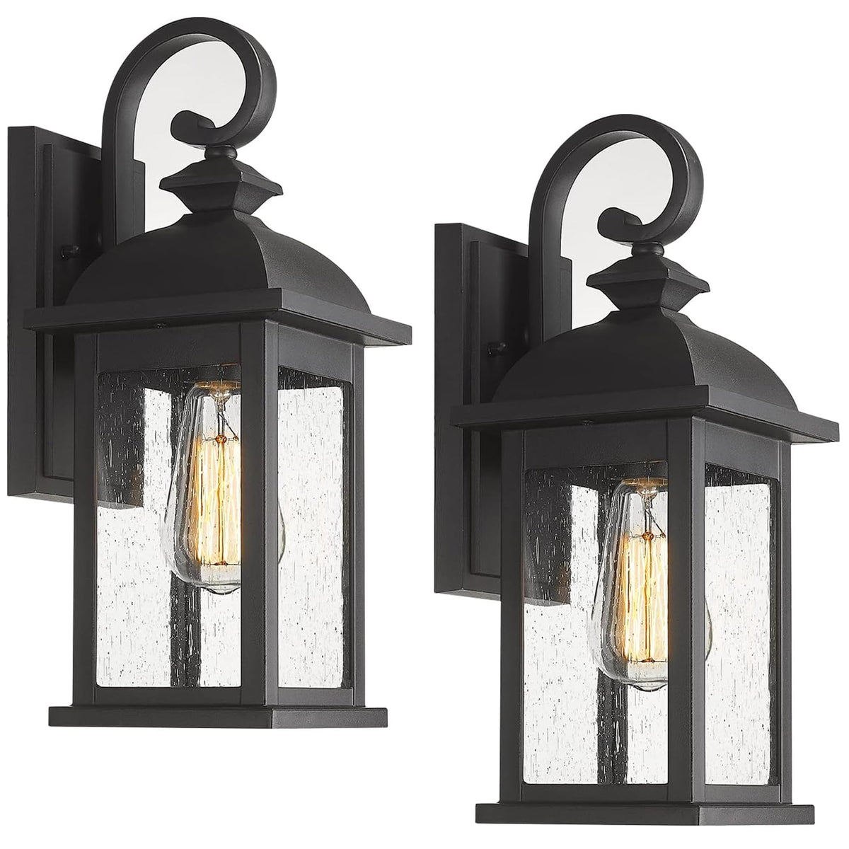 FEMILA exterior wall sconce with seeded glass for porch ambiance