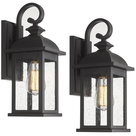 FEMILA exterior wall sconce with seeded glass for porch ambiance