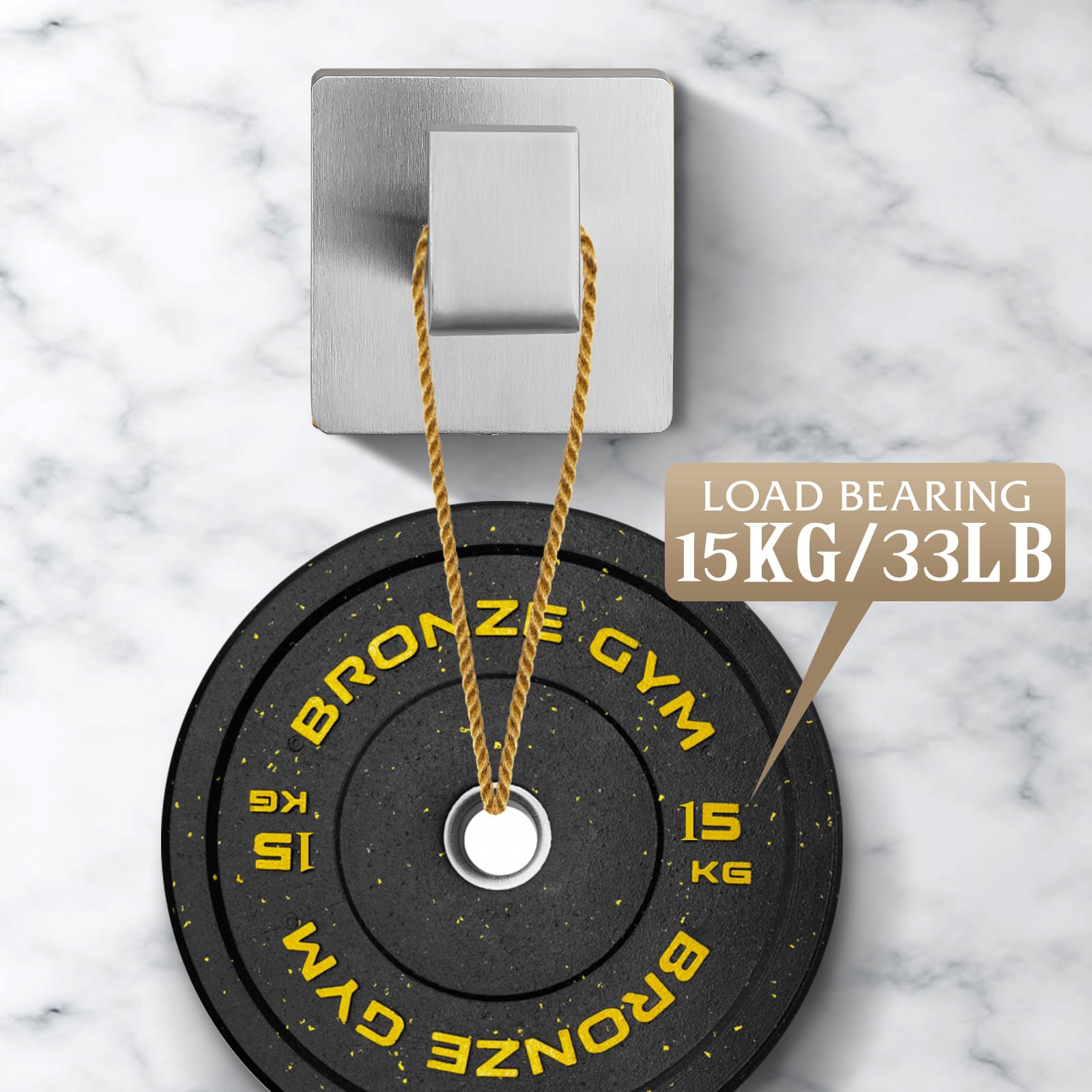 Brushed nickel finish detail on a Fenas hook adds contemporary style.