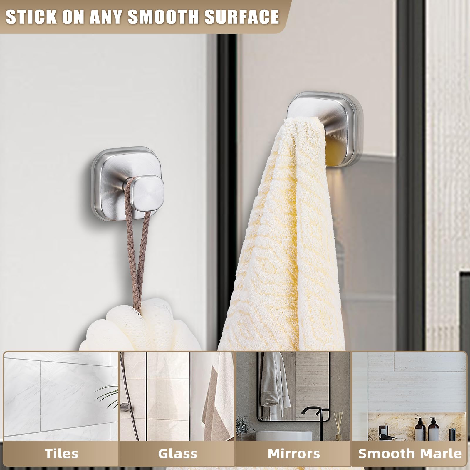 Rust-resistant 304 stainless steel frame stays durable in humidity.