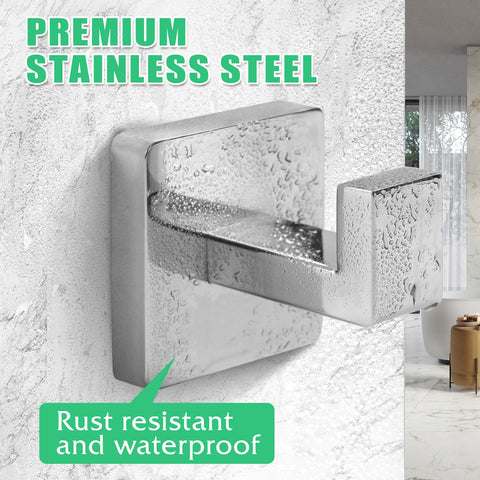 Fenas stainless steel robe hook chrome finish keeps coats secure and rust-free.