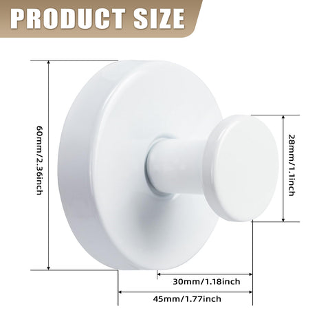 Fenas 4-pack white hooks suit kitchen and bathroom organization