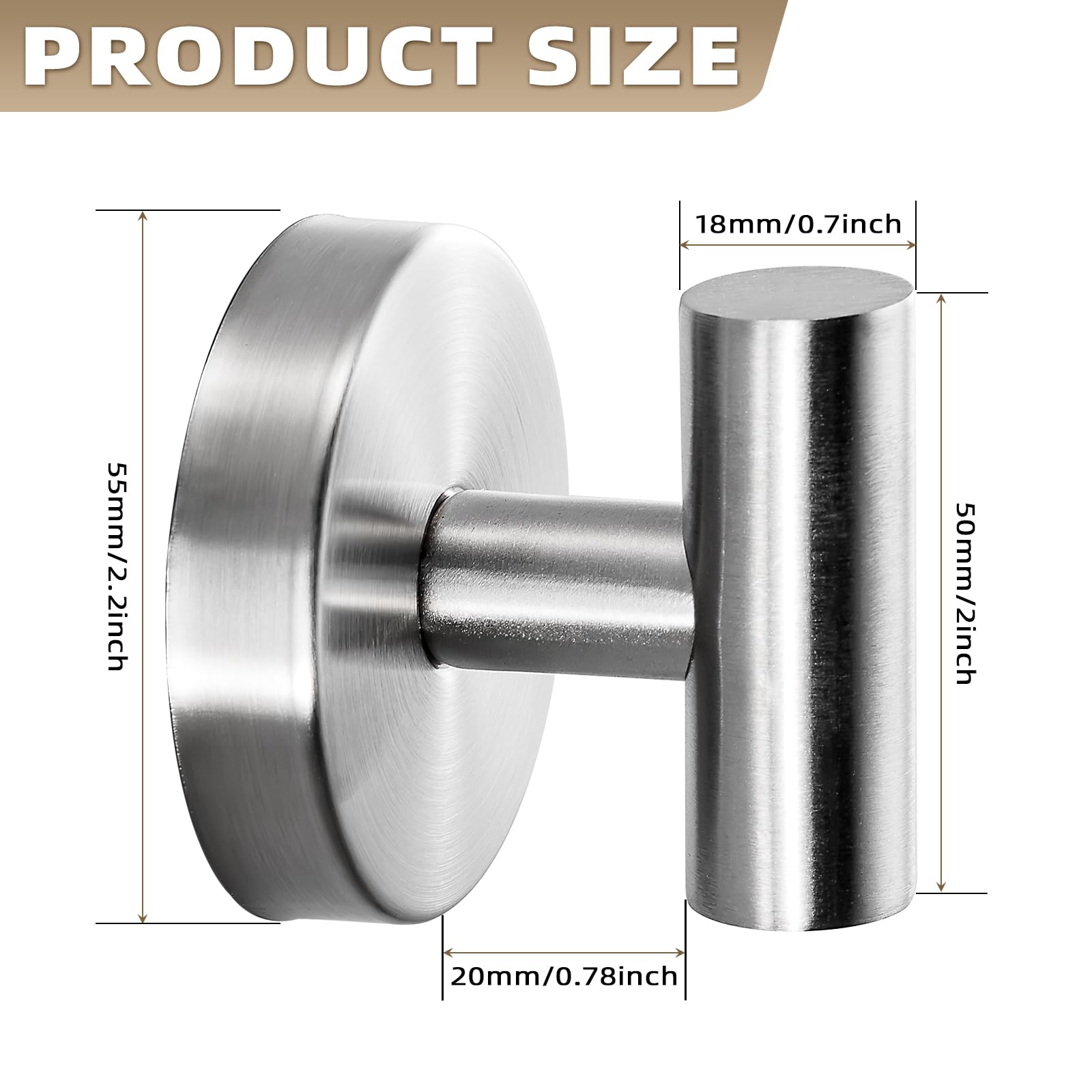 Fenas modern bathroom hook on glass for space-saving storage.