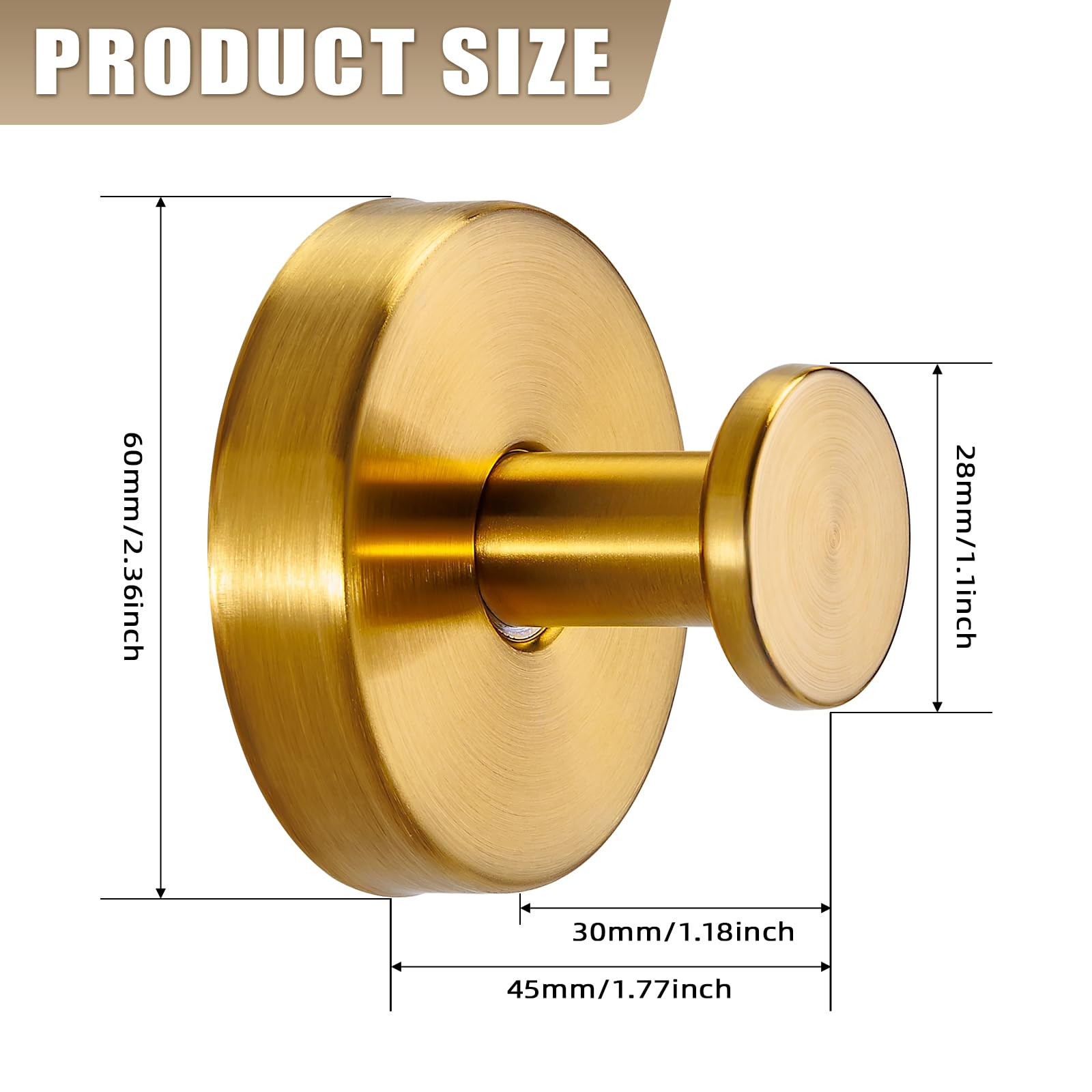 Fenas brushed gold hooks remove cleanly with no residue from smooth surfaces