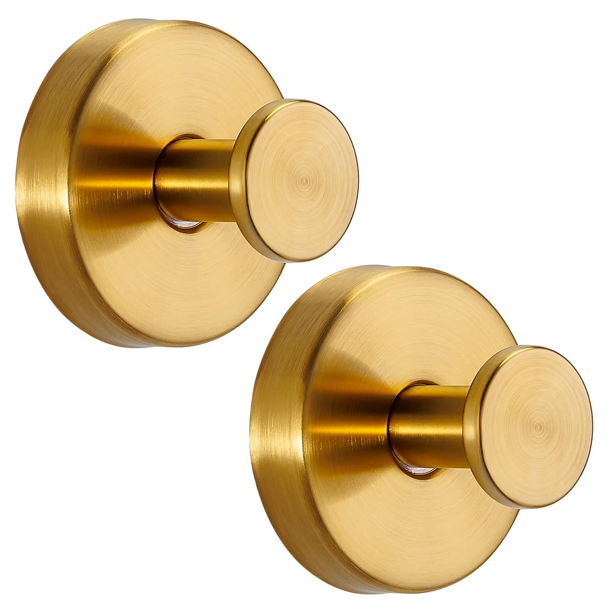 Fenas brushed gold suction hooks grip towels securely on shower wall