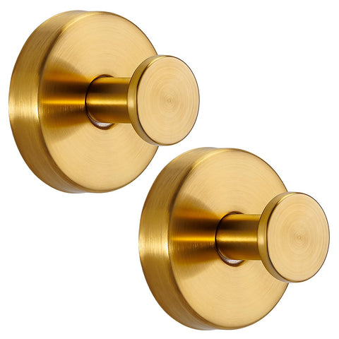 Fenas brushed gold suction hooks grip towels securely on shower wall