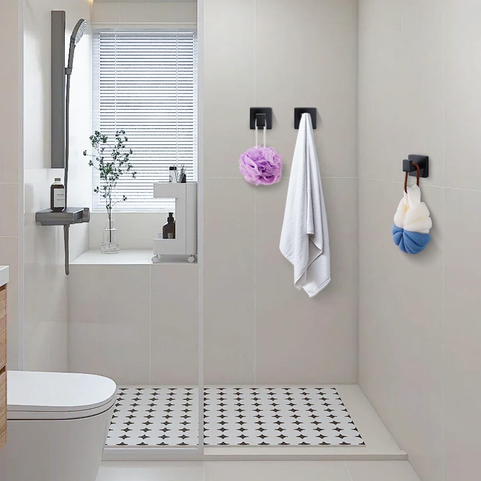 Fenas towel hooks hold towels, robes, coats in daily spaces.