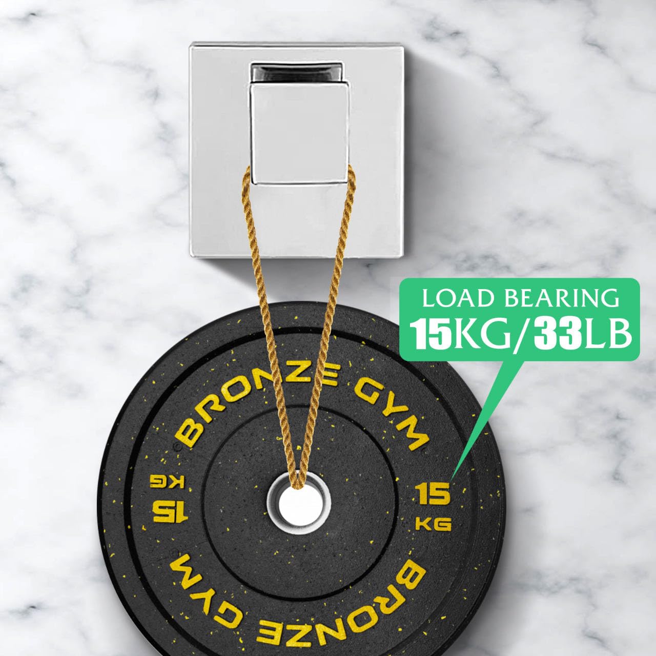 Fenas 2-pack installation-ready hooks offer strong support for towels and robes.