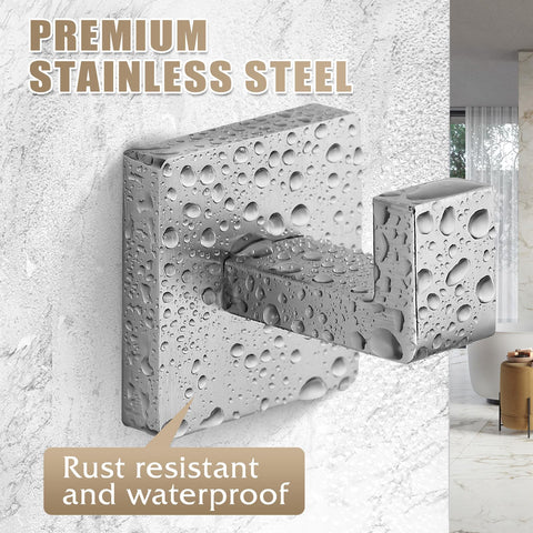 Fenas wall-mounted square robe hook ideal for towels and robes.