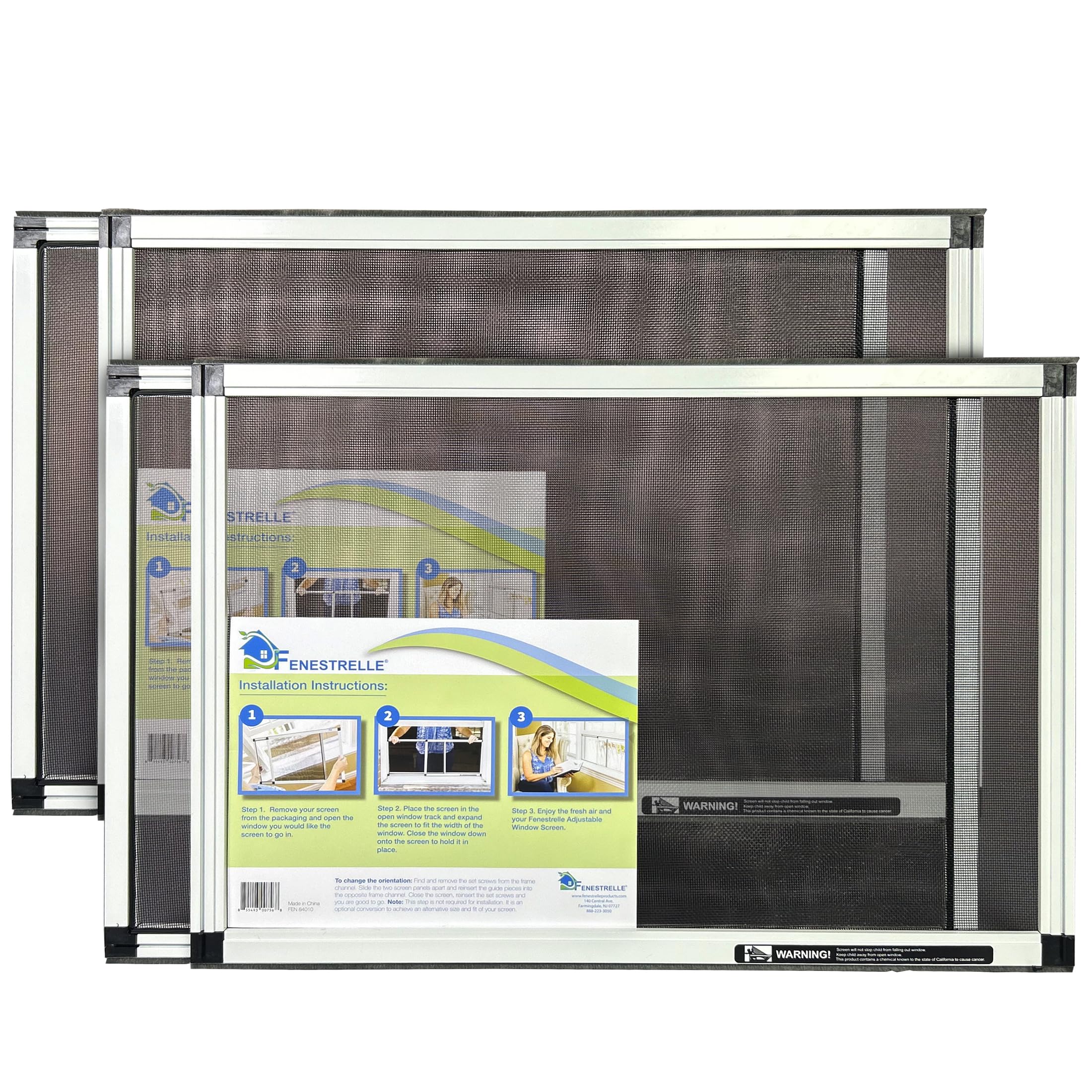 Fenestrelle expandable screen frame close-up showing durable aluminum construction