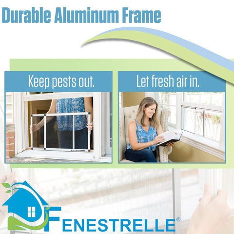 Fenestrelle expandable screen fiberglass mesh close-up highlights tight weave