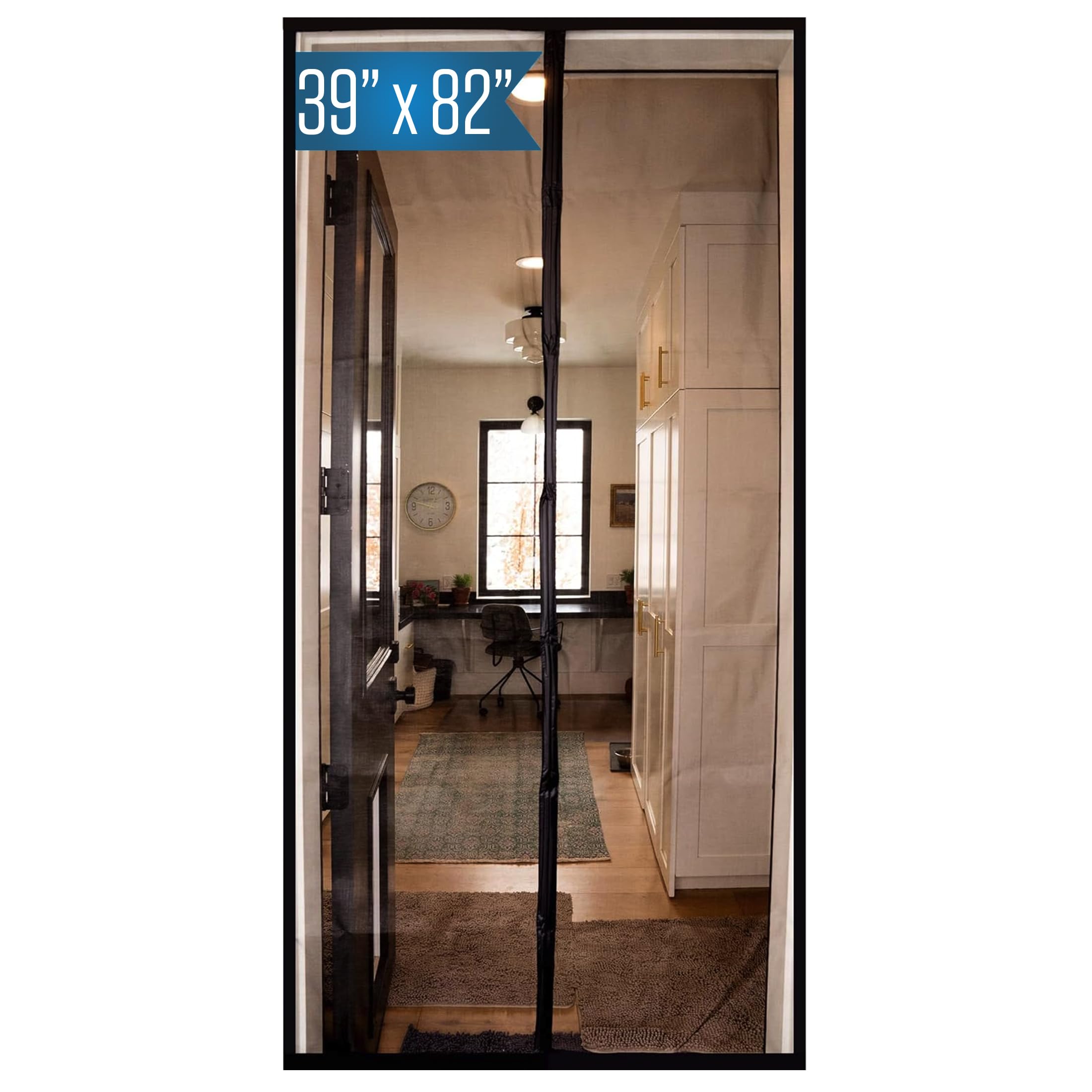 Fenestrelle magnetic screen door header adjustment demonstrates flexible fit for varied door frames.