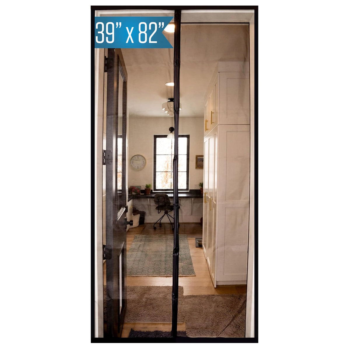 Fenestrelle magnetic screen door header adjustment demonstrates flexible fit for varied door frames.