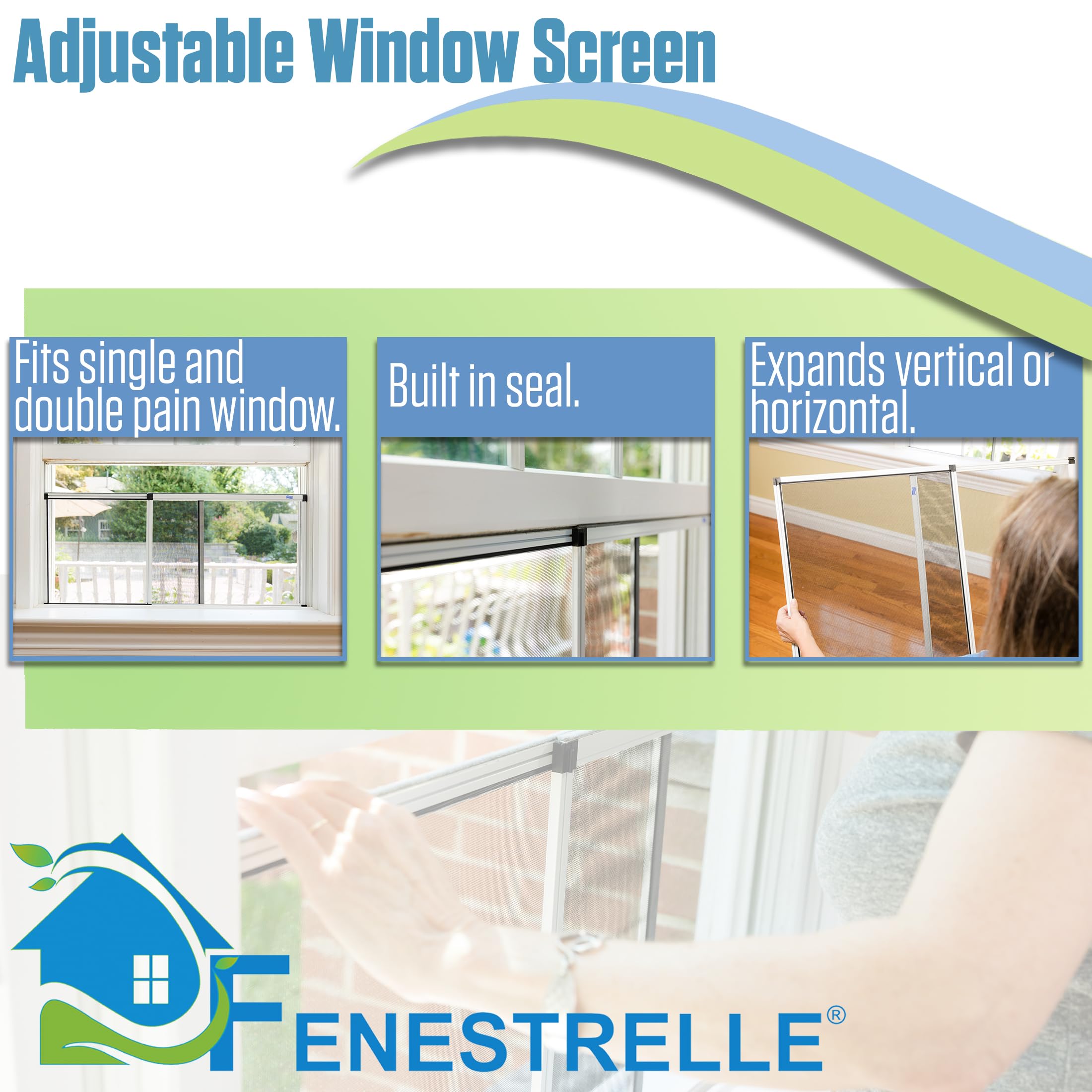 Fenestrelle screen fitted to double-hung sash ensures secure airflow.