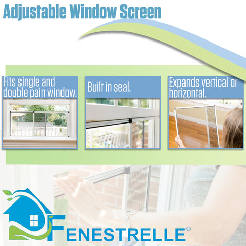 Fenestrelle screen fitted to double-hung sash ensures secure airflow.