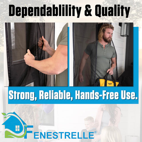 Fenestrelle tool-free installation uses hook-and-loop tape for quick setup.