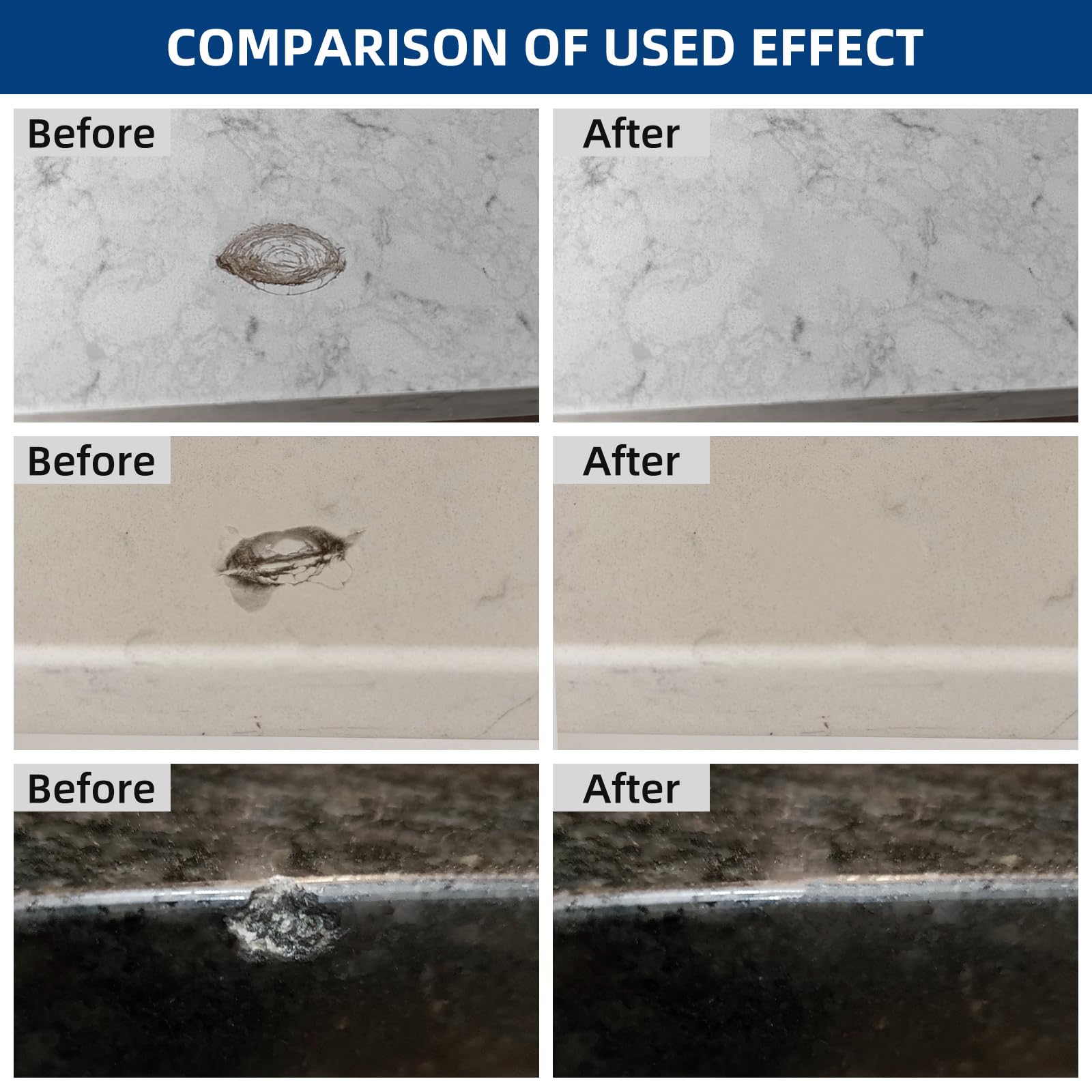 FENFANDAS porcelain tile repair application for chip restoration.