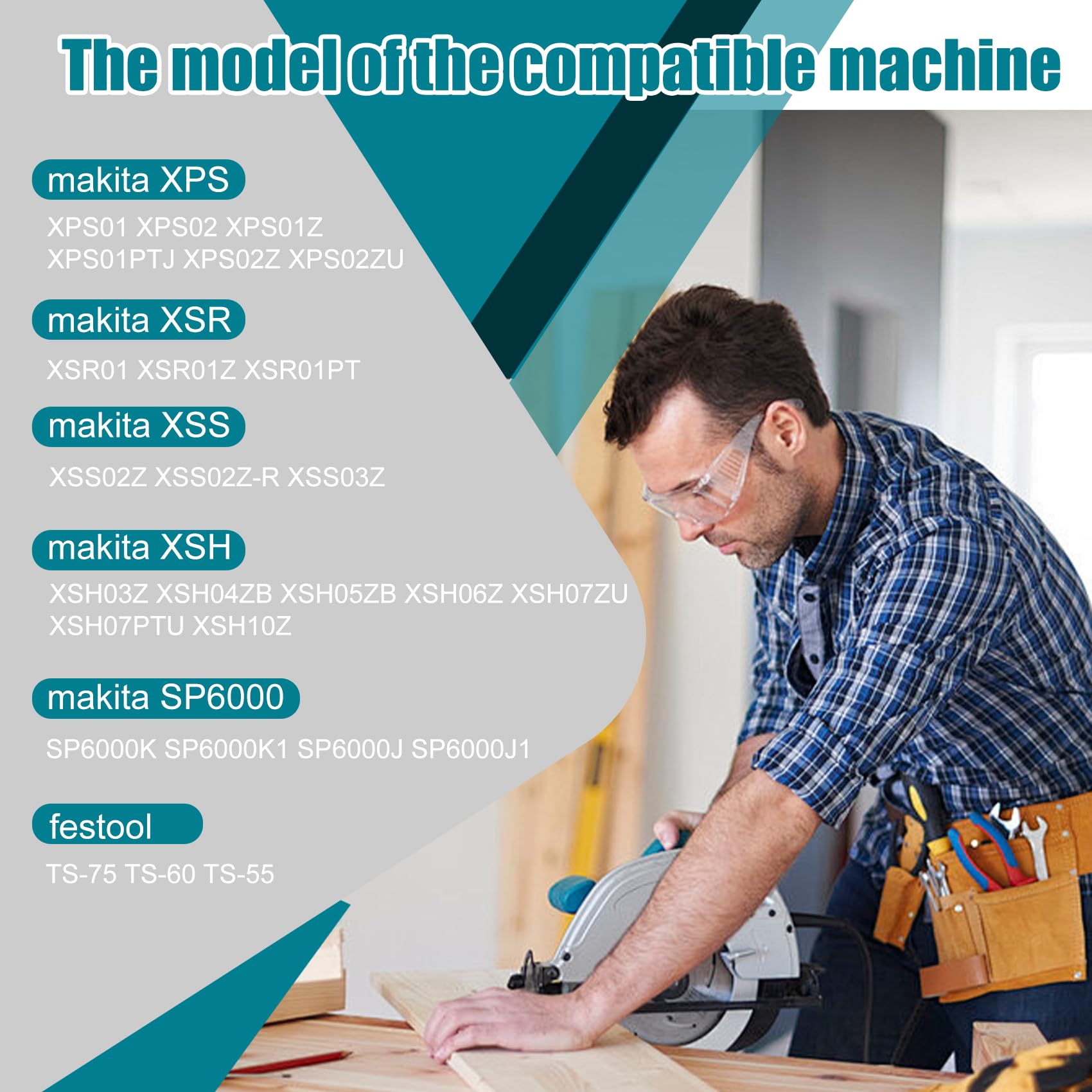 Fengind 55-inch Makita guide rail showing extended length for long panels